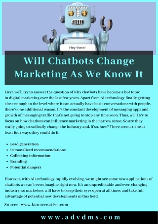 Will Chatbots Change Marketing As We Know It