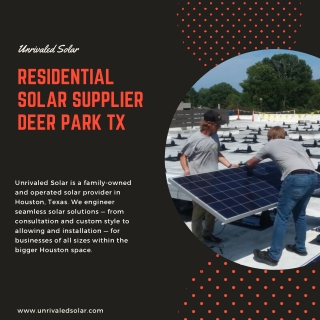 Residential Solar Supplier Deer Park TX | Inexpensive Solar Houston TX