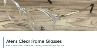 Mens Clear Frame Glasses