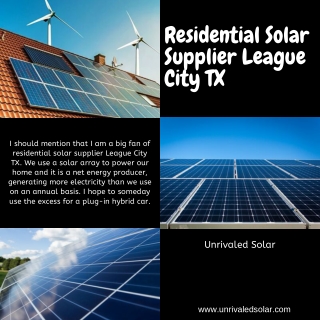 Residential Solar Supplier Pasadena TX | Solar Panel Supplier Houston TX