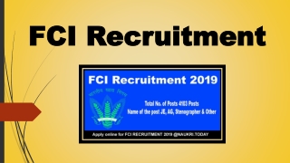 FCI Recruitment 2019 Notification Released for 330 Manager Posts