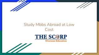 Study Mbbs Abroad at Low Cost