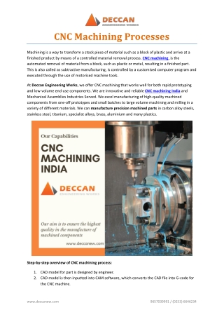 CNC Machining Processes