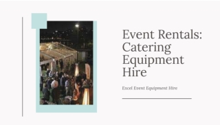 Event Rentals: Catering Equipment Hire