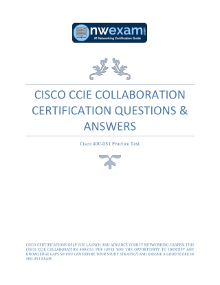 Cisco CCIE Collaboration Certification Questions & Answers