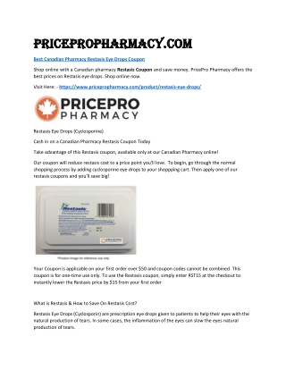 Restasis Price