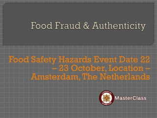 FOOD FRAUD TRAINING