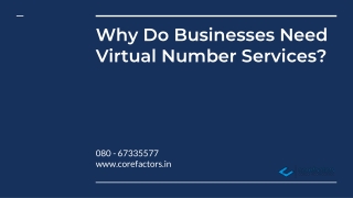 Why do businesses need virtual number services?