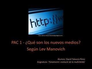 Fonaments i evolució de la multimèdia - PAC 1