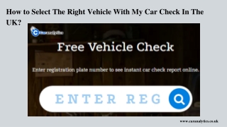 What are steps to do complete my car check on used cars?