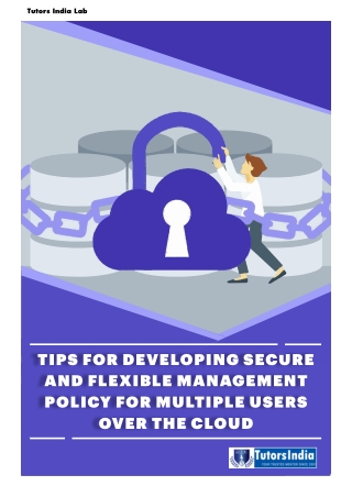 TIPS FOR DEVELOPING SECURE AND FLEXIBLE MANAGEMENT POLICY FOR MULTIPLE USERS OVER THE CLOUD