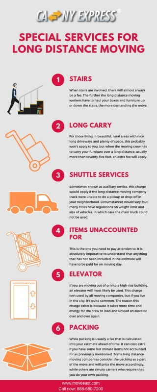 Special Services for Long Distance Moving