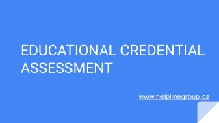 Educational Credential Assessment