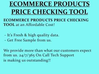 ECOMMERCE PRODUCTS PRICE CHECKING TOOL