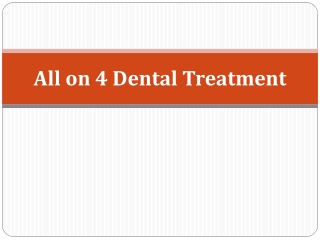 All on 4 Dental Treatment