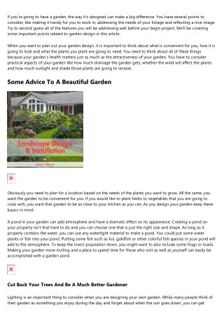 3 Sensible Ideas to Help in Planting an Attractive Garden