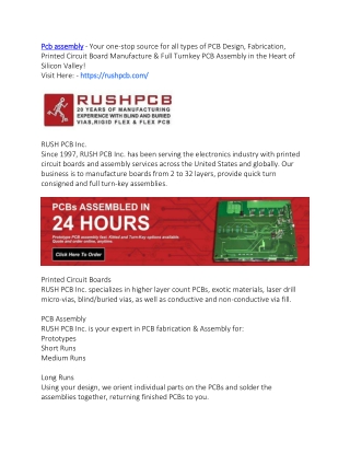 Printed Circuit Board Assembly