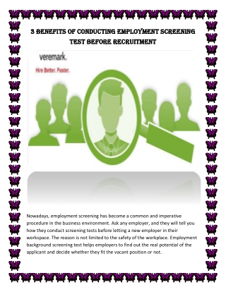 3 Benefits of Conducting Employment Screening Test Before Recruitment