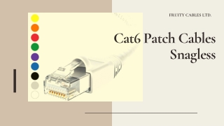 Cat6 Patch Cables snagless