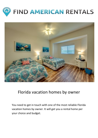 Florida vacation homes by owner