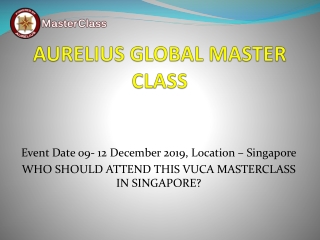 VUCA Masterclass in Singapore