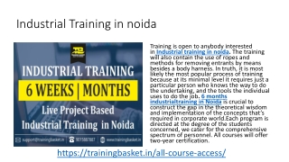 Industrial Training in noida