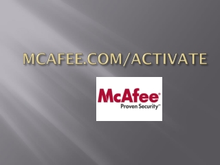 mcafee.com/activate - McAfee gives you endpoint protection