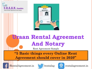 5 Basic things every Online Rent Agreement should cover in 2020