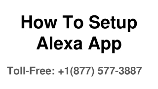 How To Setup Alexa App