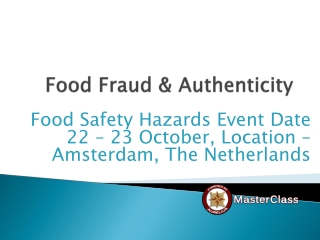 FOOD FRAUD TRAINING