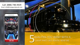 5 Qualities You Want With a Party Bus Rental Near Me