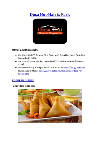 15% Off - Dosa Hut-Harris Park-Harris Park