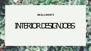 INTERIOR DESIGN JOBS