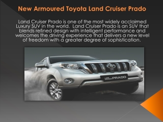 Armoured Toyota Land Cruiser Prado