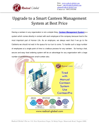 Upgrade to a Smart Canteen Management System at Best Price