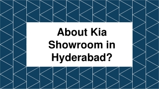 Top KIA Showroom in Hyderabad, India