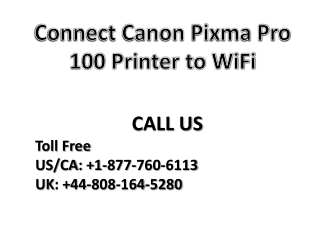 Connect Canon Pixma Pro 100 Printer to WiFi