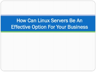 How Can Linux Servers Be An Effective Option For Your Business