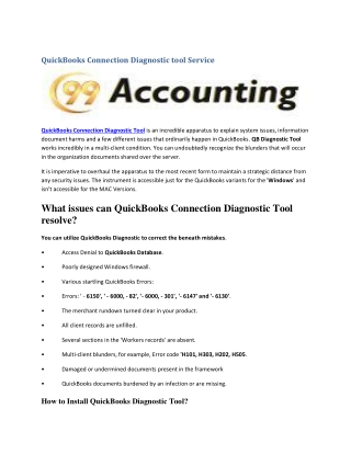 Quickbooks diagnostic tool download