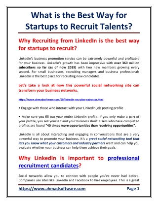 What is the Best Way for Startups to Recruit Talents