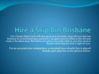 Hiring a Skip Bin Brisbane - Cheapa Skips