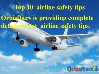 Top 10 airline safety tips