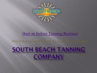 Start an Indoor Tanning Business