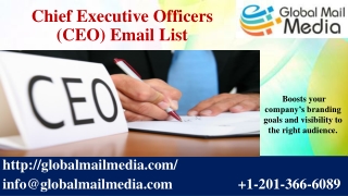 Chief Executive Officers (CEO) Email List