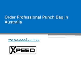 Order Professional Punch Bag in Australia at www.xpeed.com.au