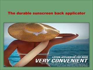Best sunscreen back applicator