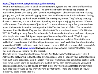 Viral News Jacker Review and 2300$ bonuses