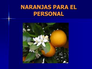 NARANJAS PARA EL PERSONAL