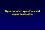 Dysautonomic symptoms and major depression