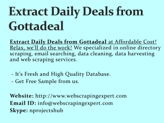 Extract Daily Deals from Gottadeal
